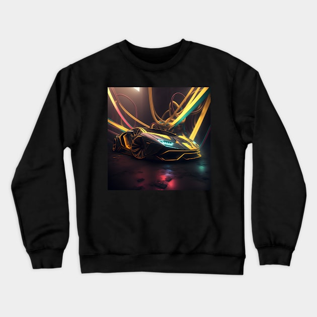 Lamborghini Sports Car Crewneck Sweatshirt by AI Created Artwork